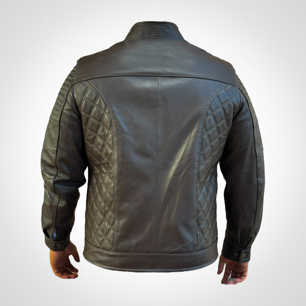 Málaga Jacket in Genuine Leather. Coffee