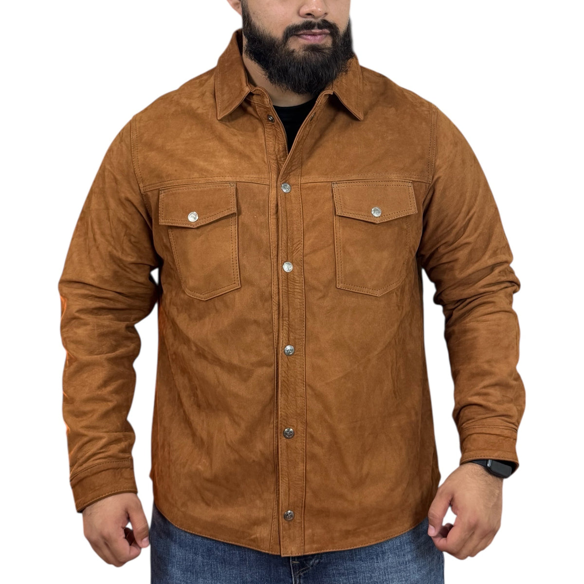 Original leather nubuck honey shirt