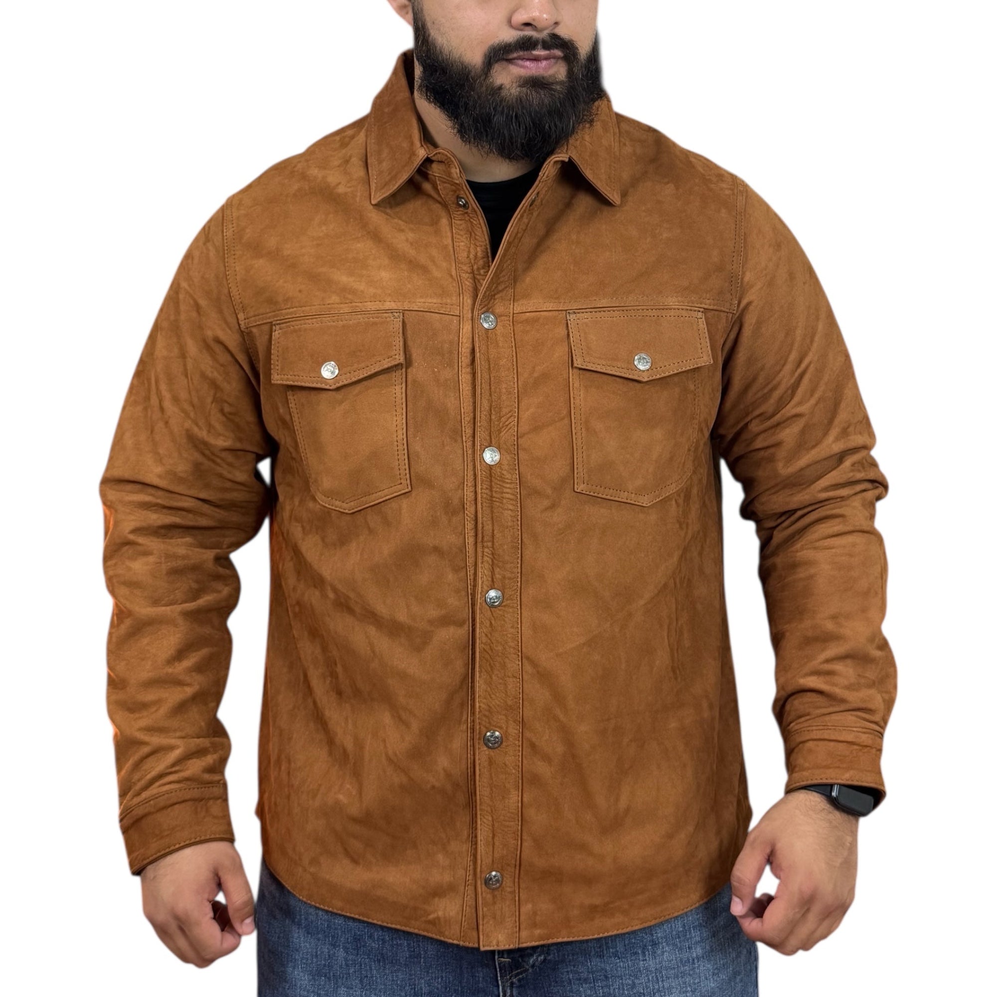 Original leather nubuck honey shirt
