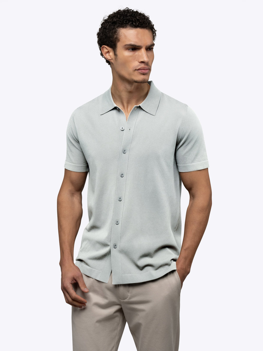 Riviera Knit Button Up