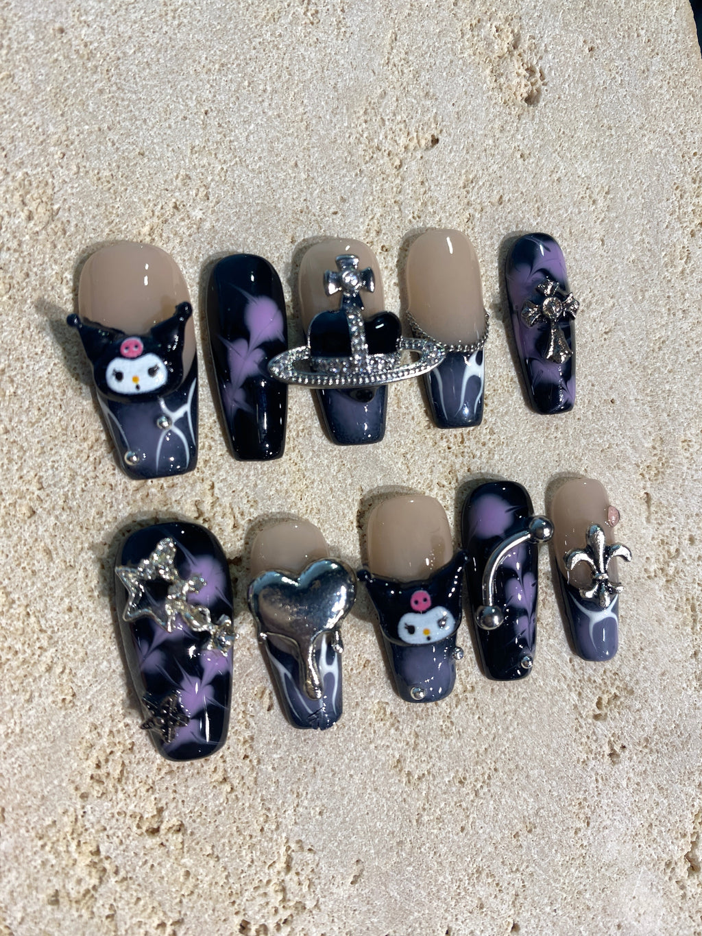 Purple Kuromi Press On Nails
