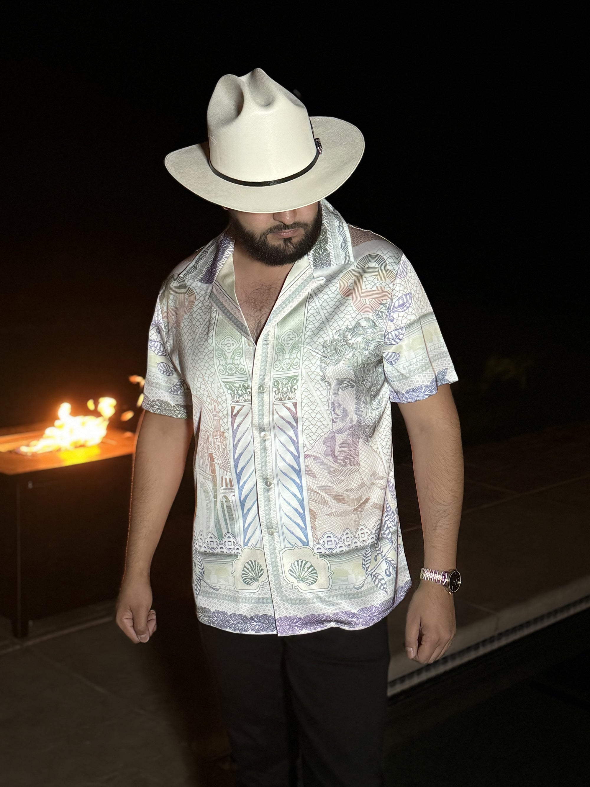Printed short sleeve shirt