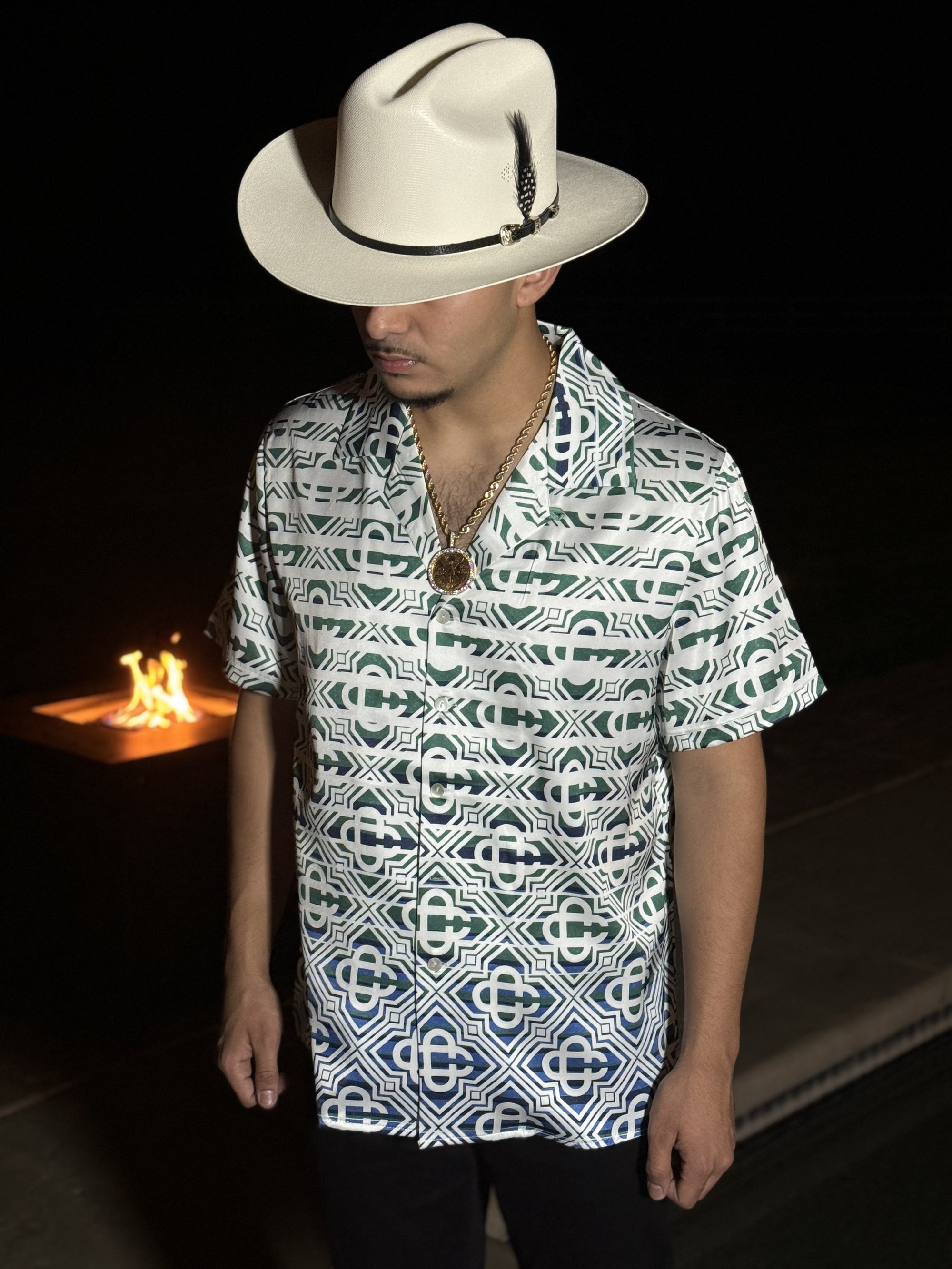 Printed short sleeve shirt