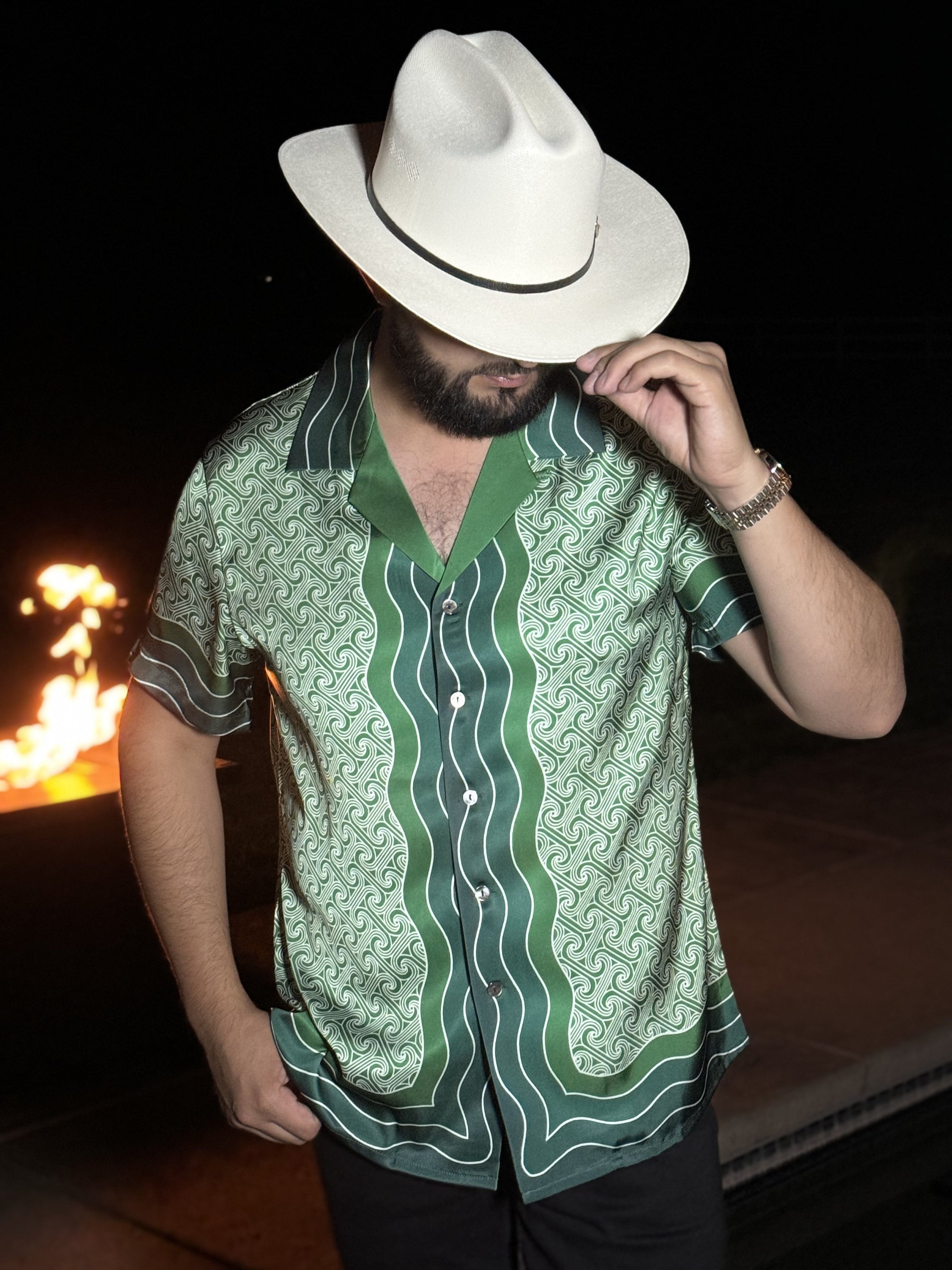 Printed short sleeve shirt
