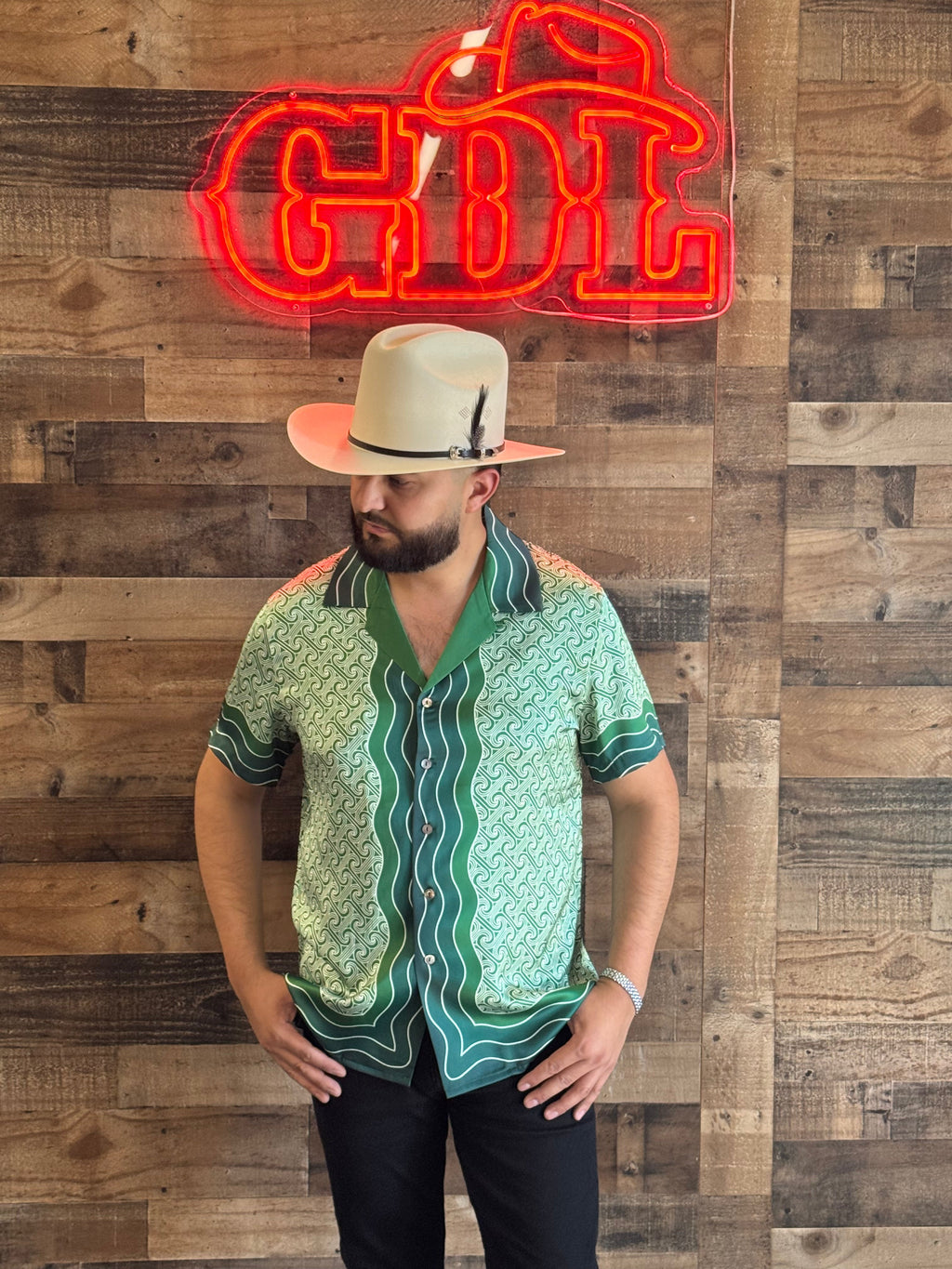 Printed short sleeve shirt