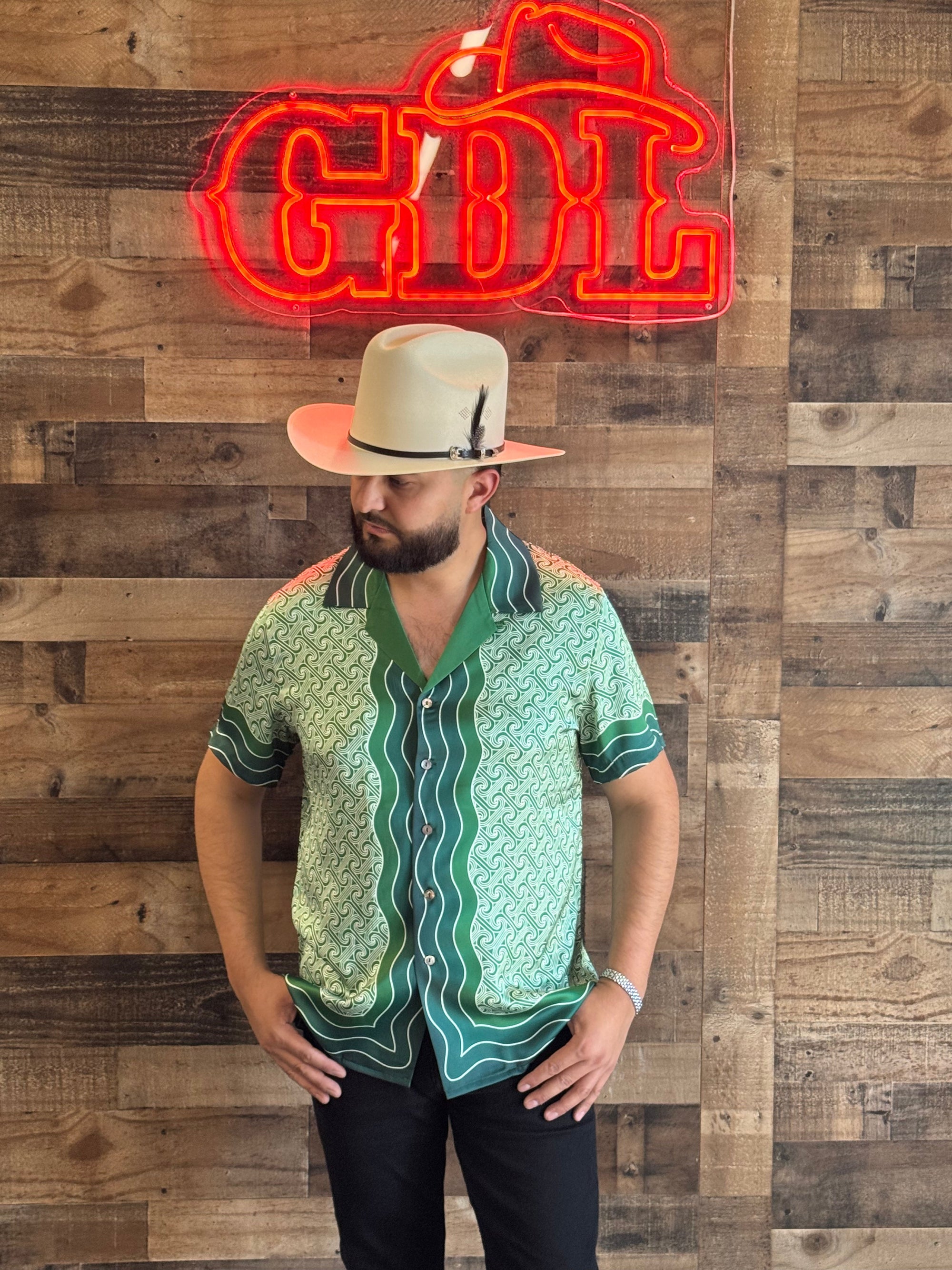 Printed short sleeve shirt