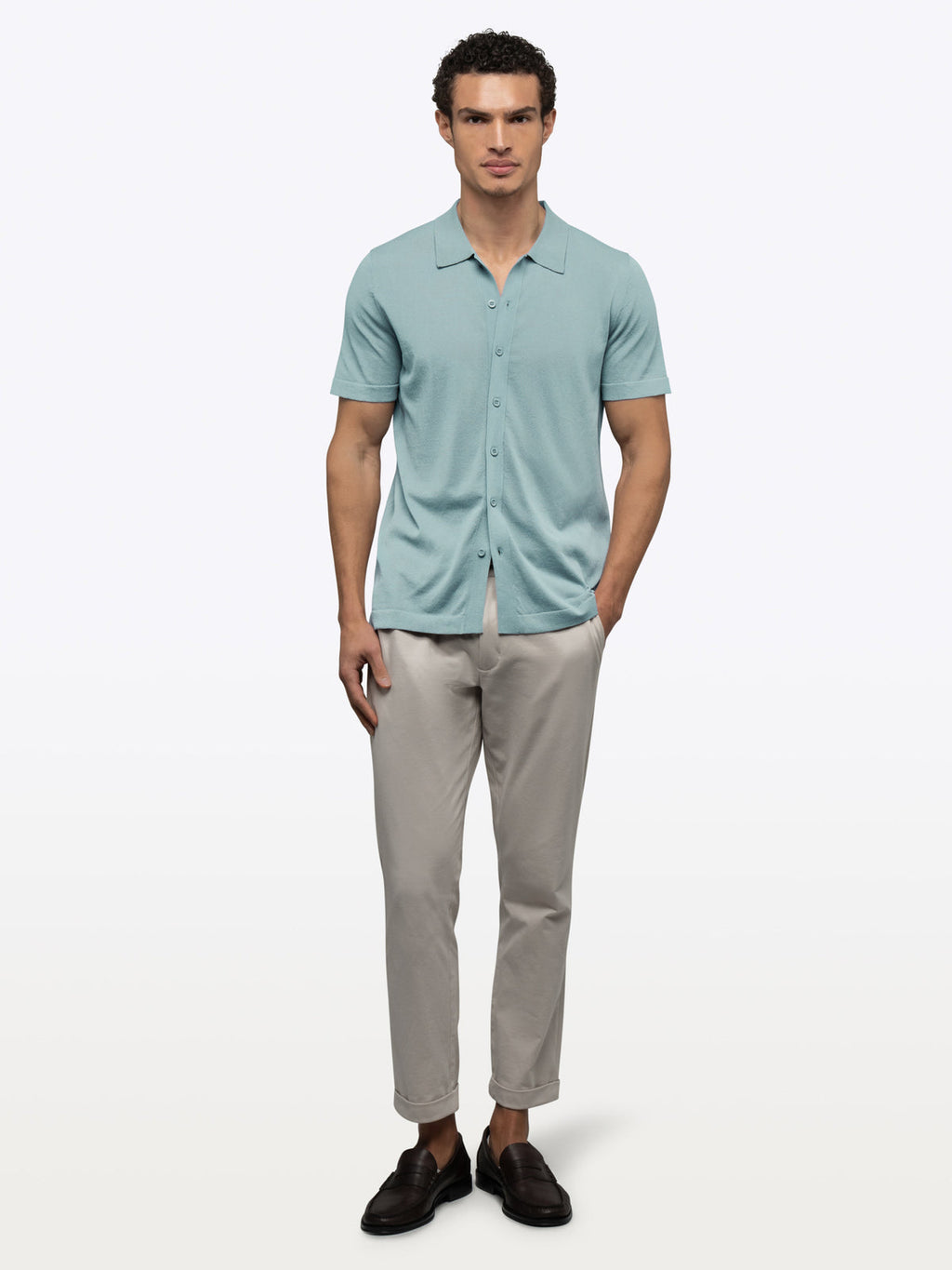 Riviera Knit Button Up