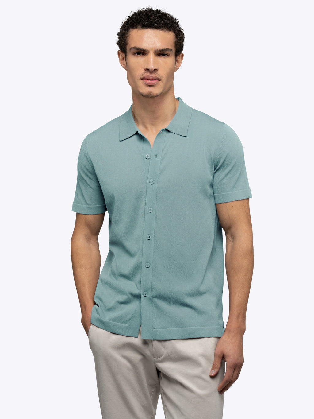 Riviera Knit Button Up