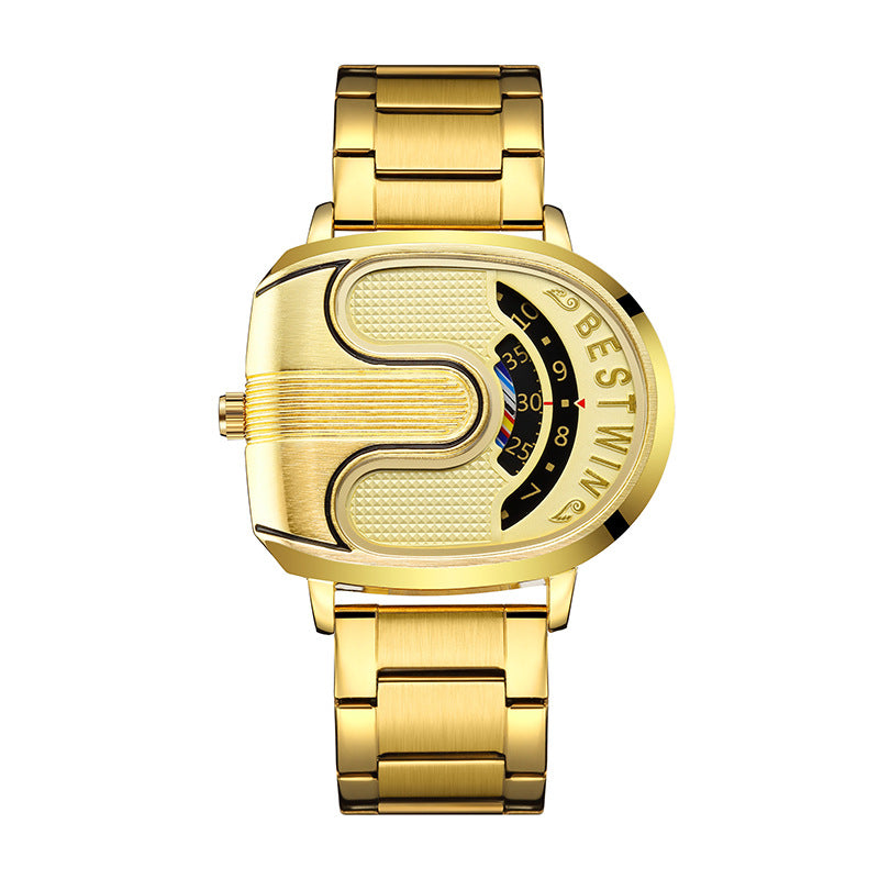 U-shaped fashion men's watch