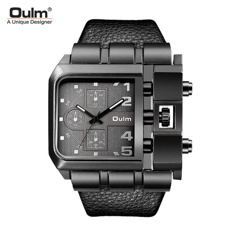 Casual belt personalized square men's watch