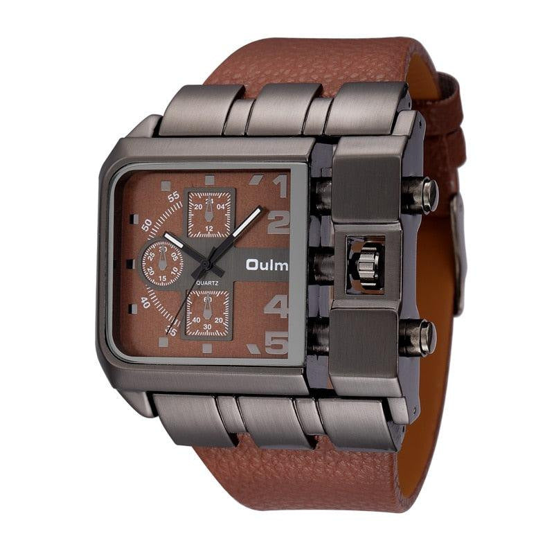 Casual belt personalized square men's watch
