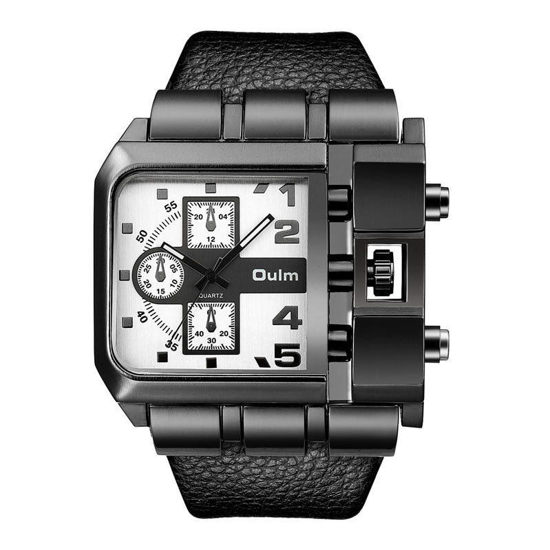Casual belt personalized square men's watch