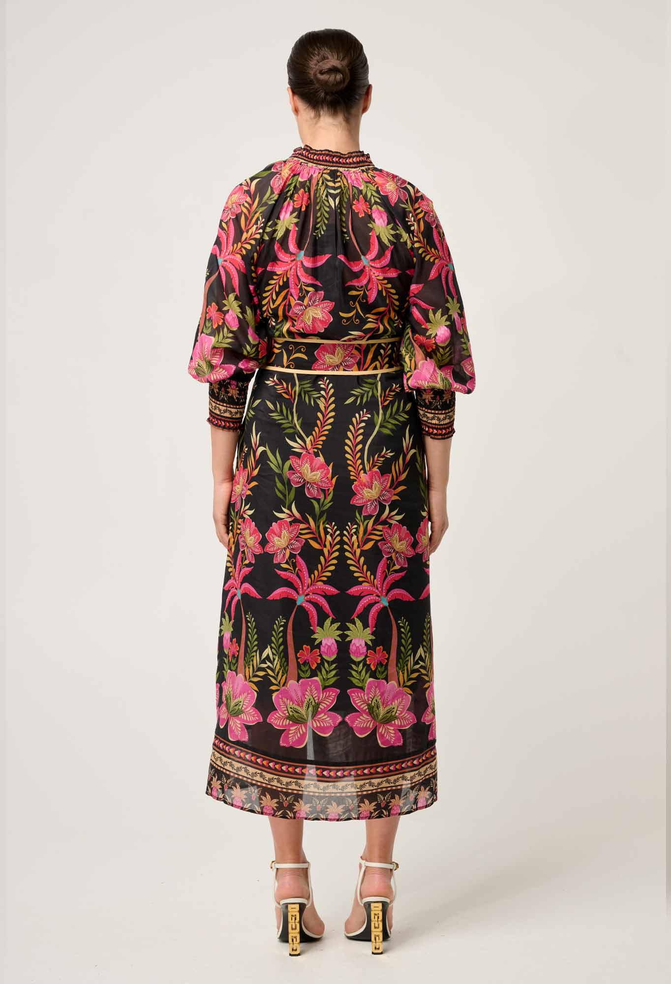 Once Was Carmen Silk Maxi Dress Anthos Lotos