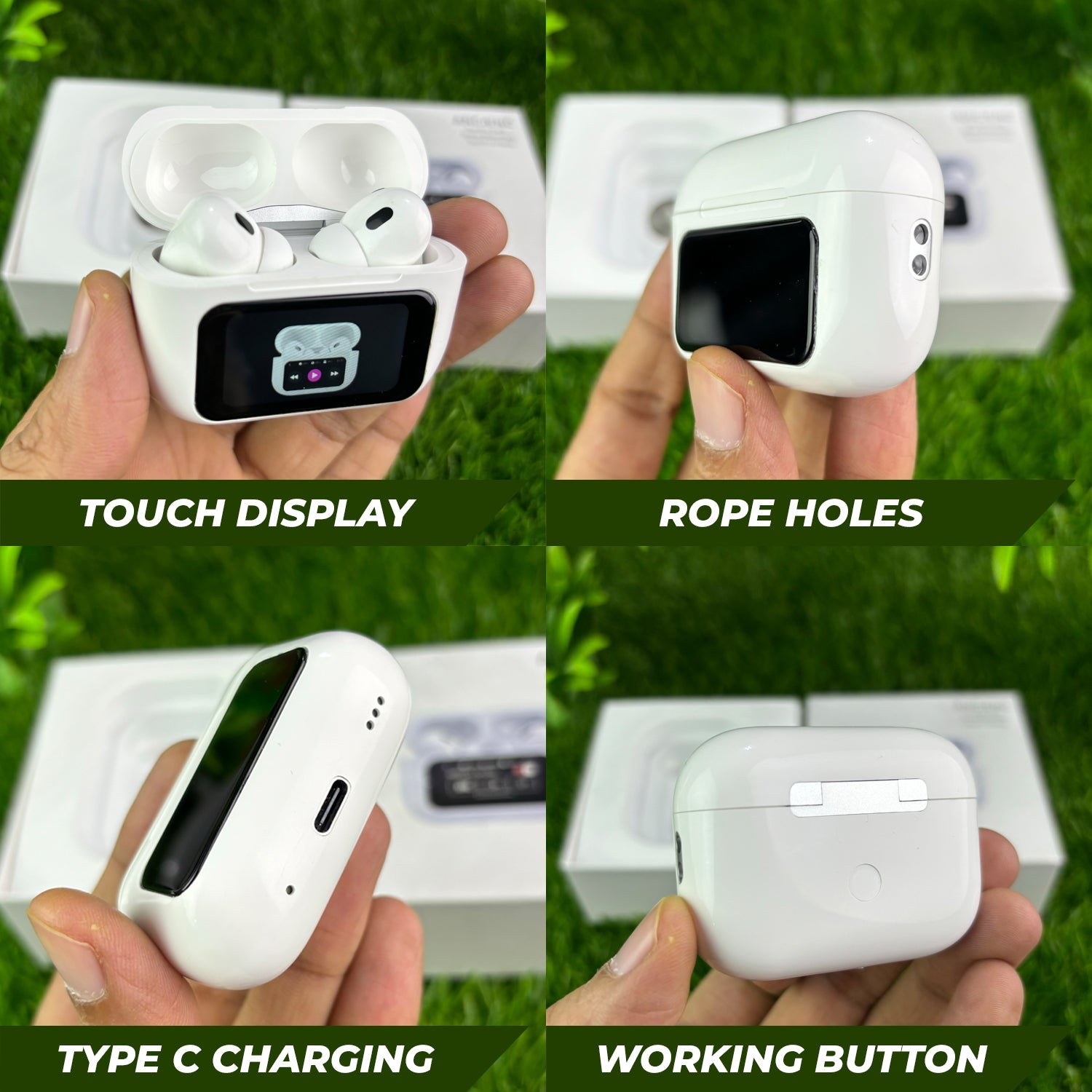 Airpopro4 ANC/ENC Display Wireless Earbuds