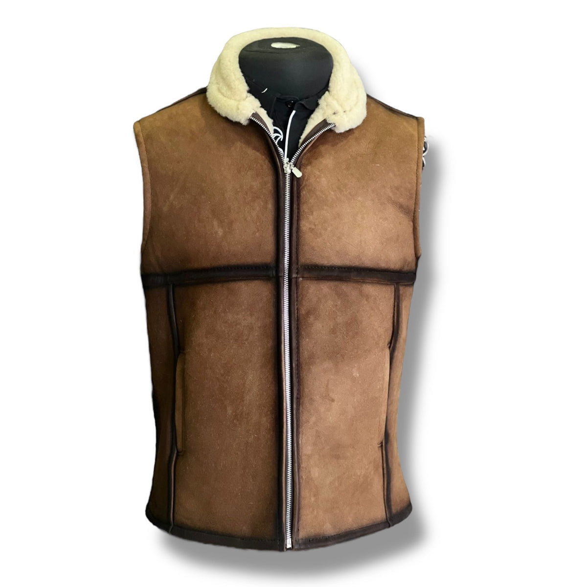 MARLBORO Vest In Natural Genuine Leather