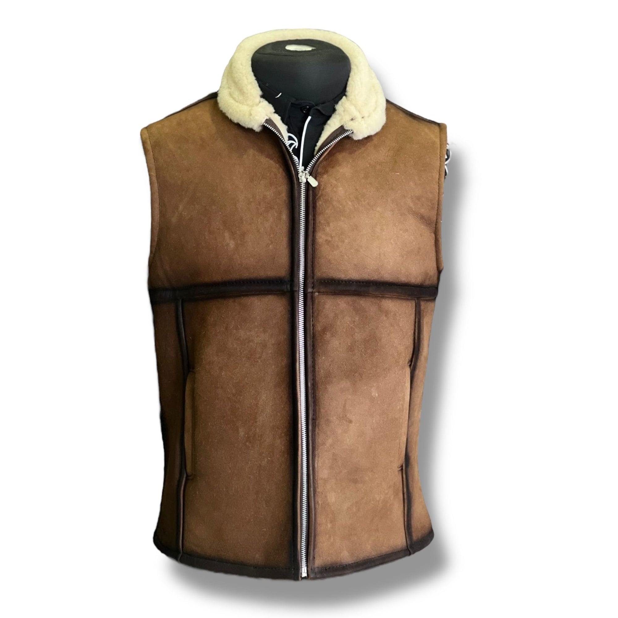 MARLBORO Vest In Natural Genuine Leather