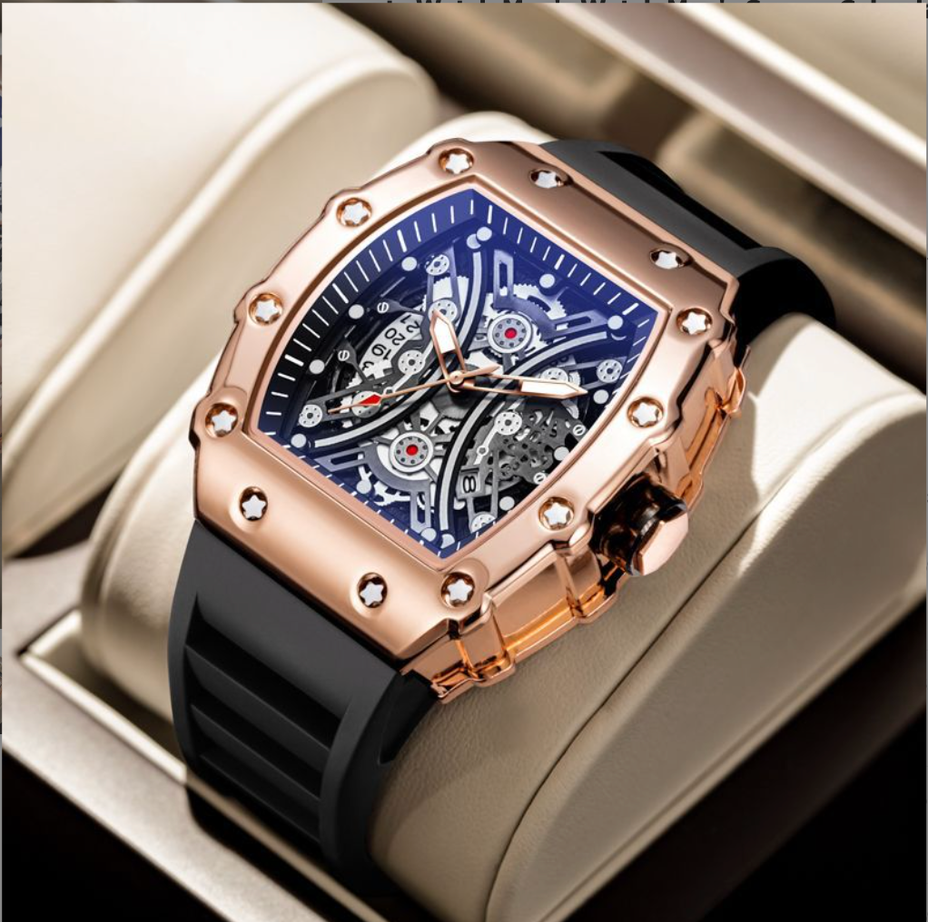Skeleton Dial, Automatic Edgy Watch
