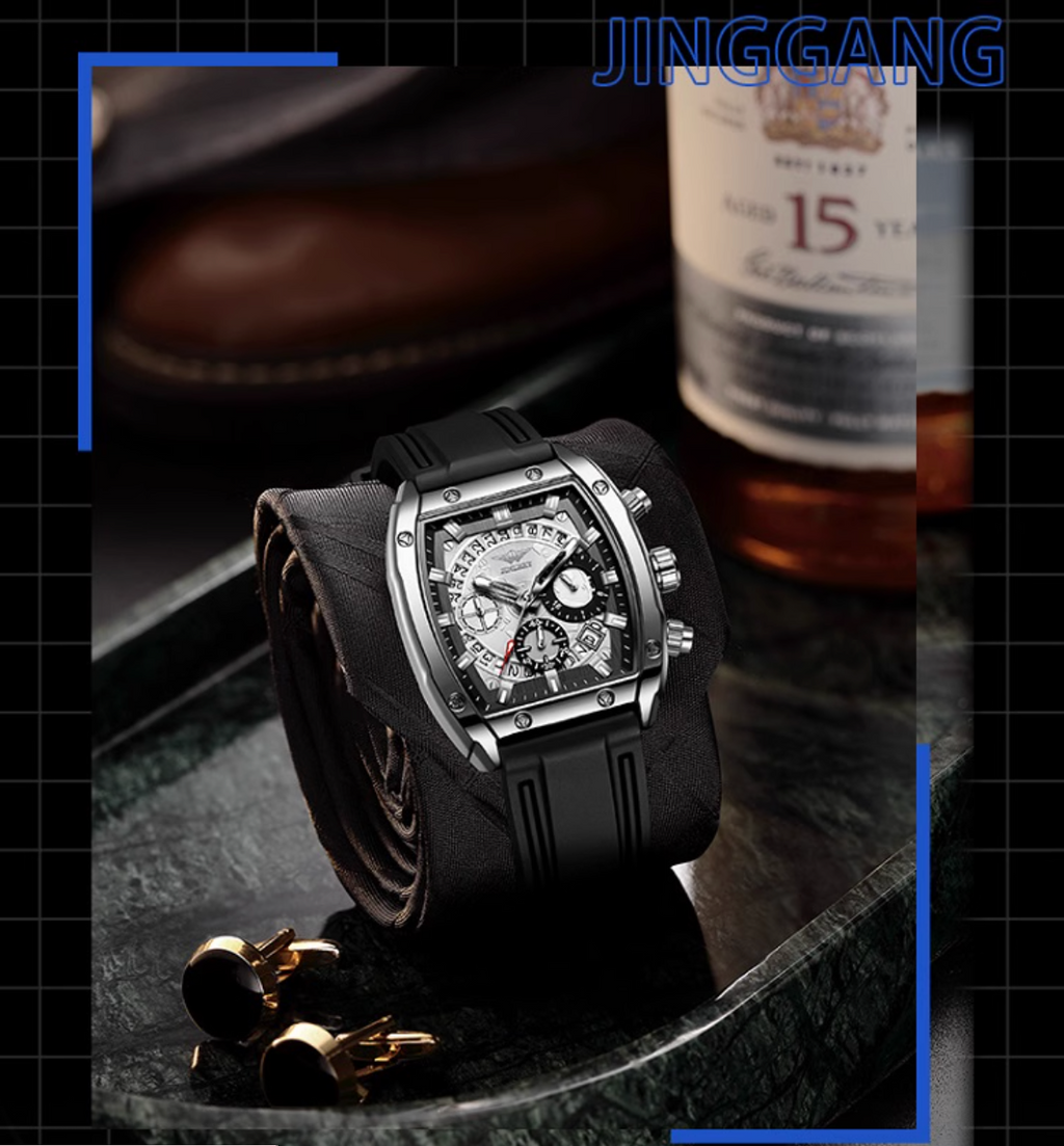 Chronograph presence, Tonneau Mechanical Watch
