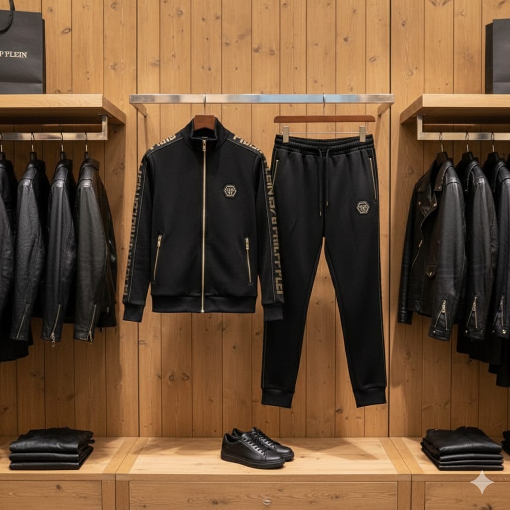 Luxury Branded Embellished Logo Track-Set