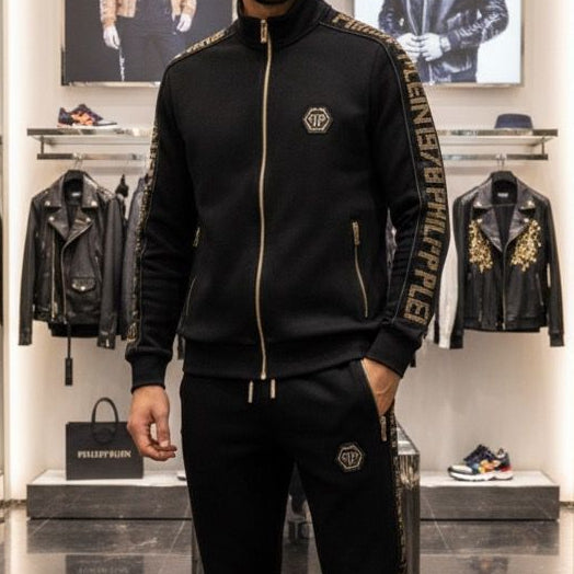 Luxury Branded Embellished Logo Track-Set