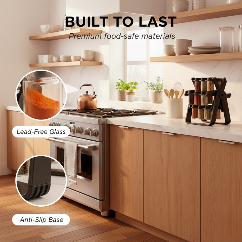 Instant access to all your spices with a single, gentle twist