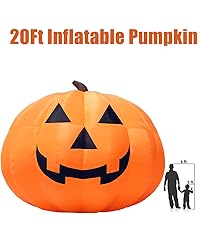 20Ft  Inflatables Pumpkin with 550W Waterproof Air Blower & LED Lights