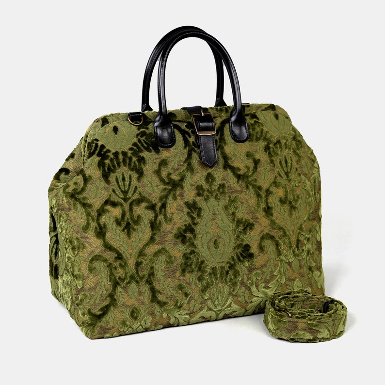 Burnout Velvet Fern Duffel Bag