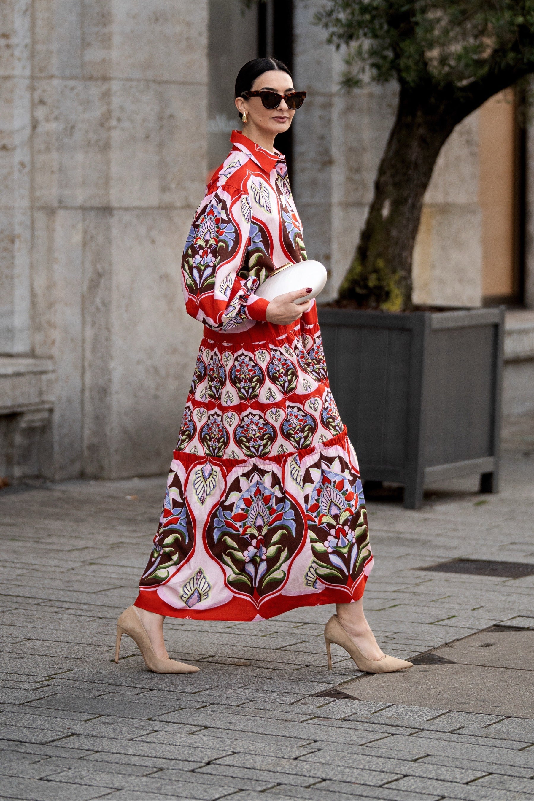 Dress Melania Print Red