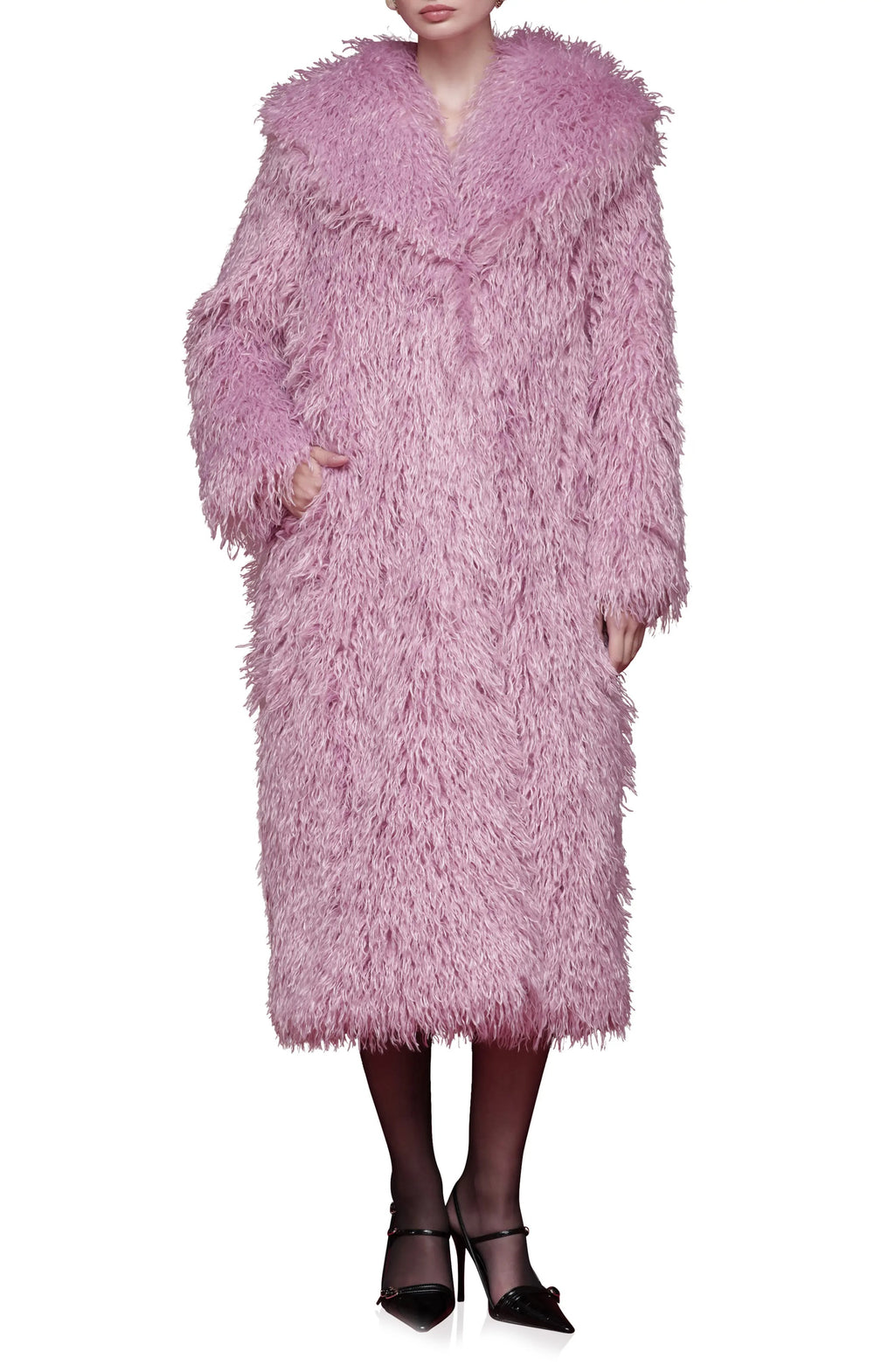 Longline Faux Fur Coat