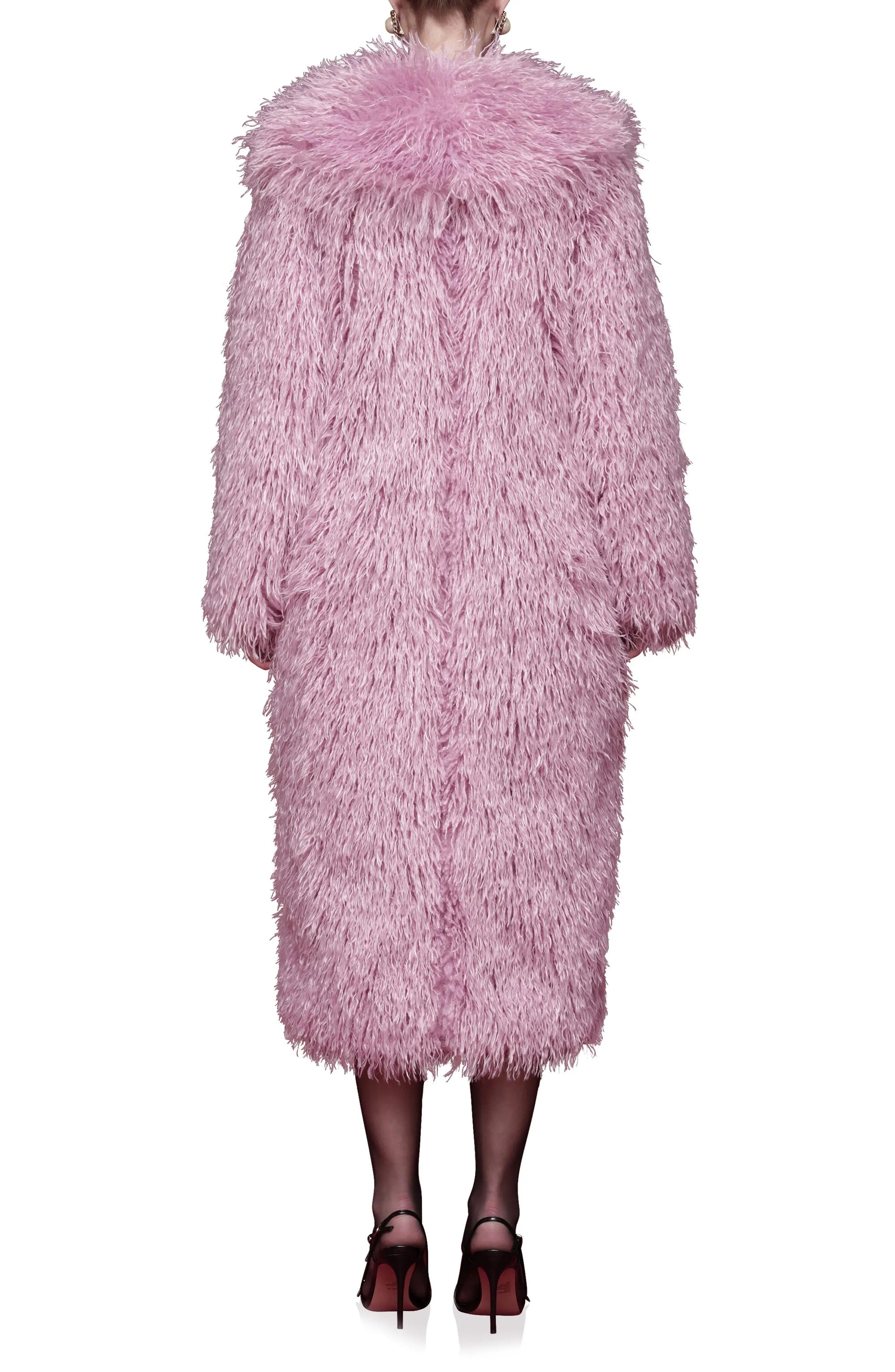 Longline Faux Fur Coat