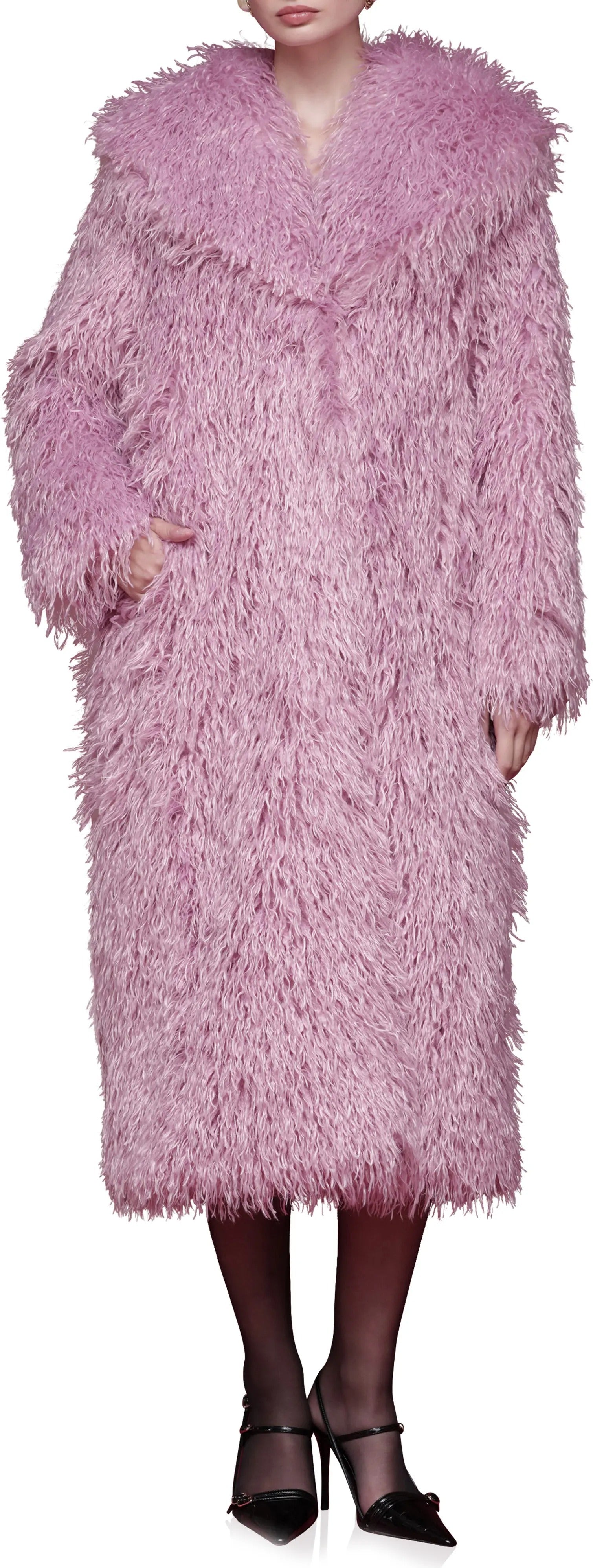 Longline Faux Fur Coat