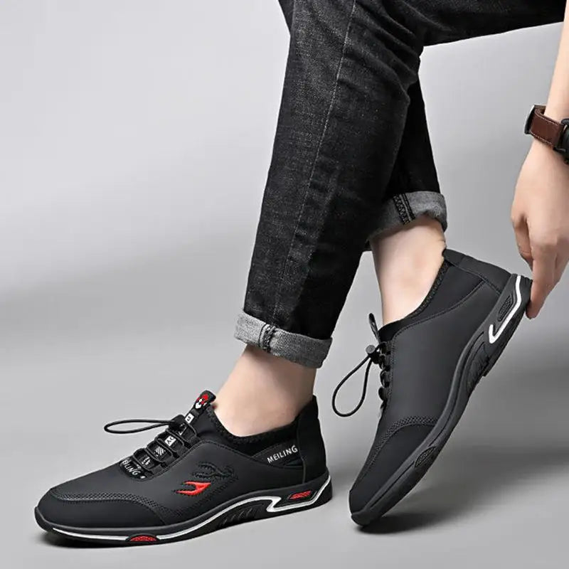 Mens Casual Breathable Lace-up Running Sneakers