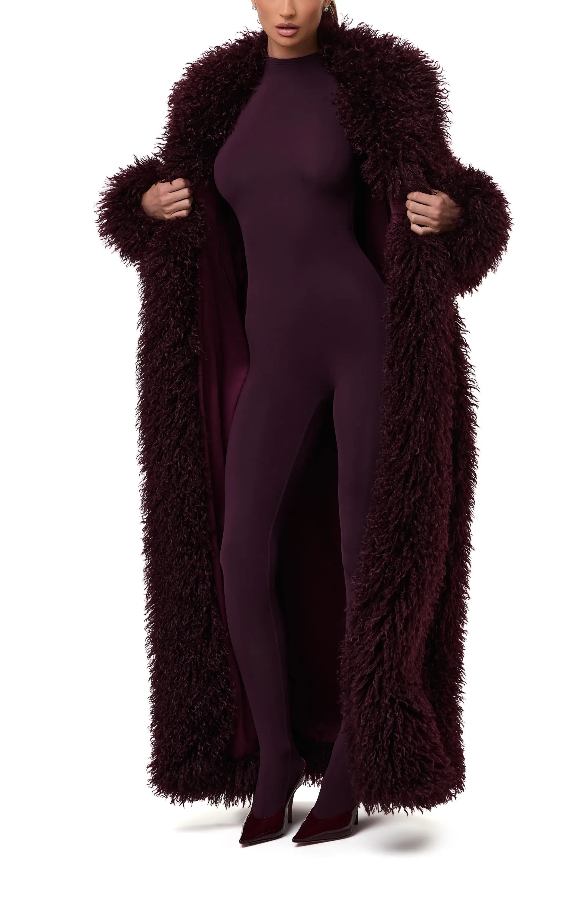 Longline Faux Fur Coat