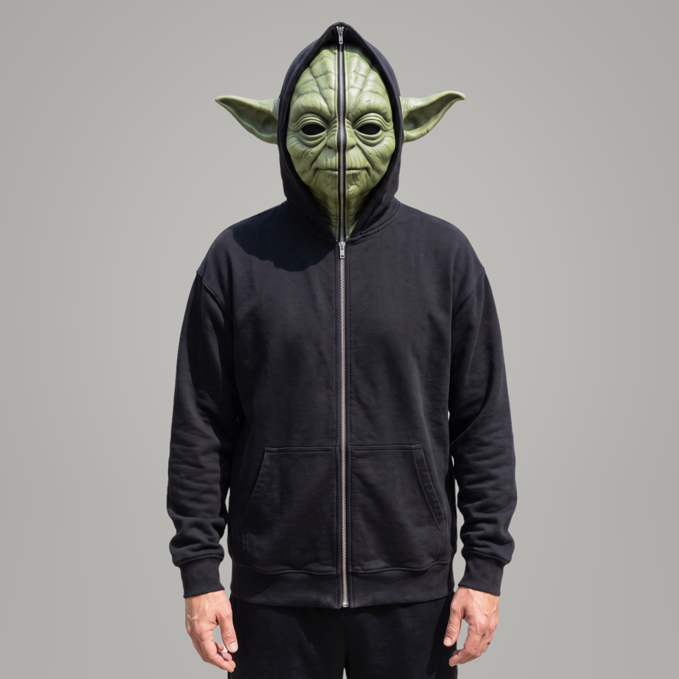 Full-Face Character Zip-Up Hoodie — Zip Up & Become The Character