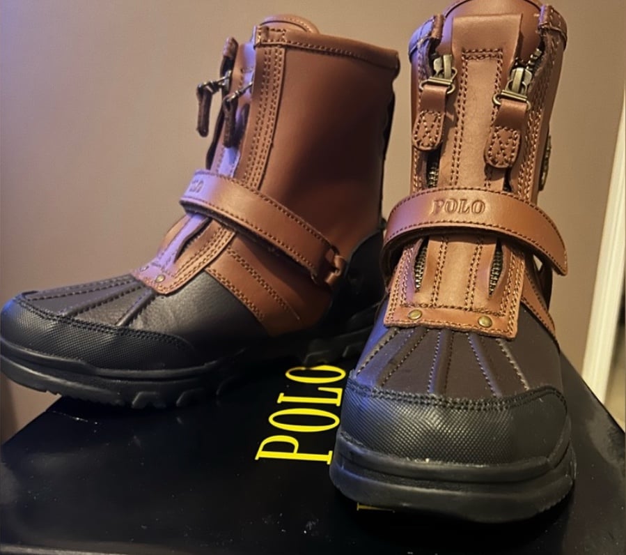 Polo Double Zipper Logo Hi Boots