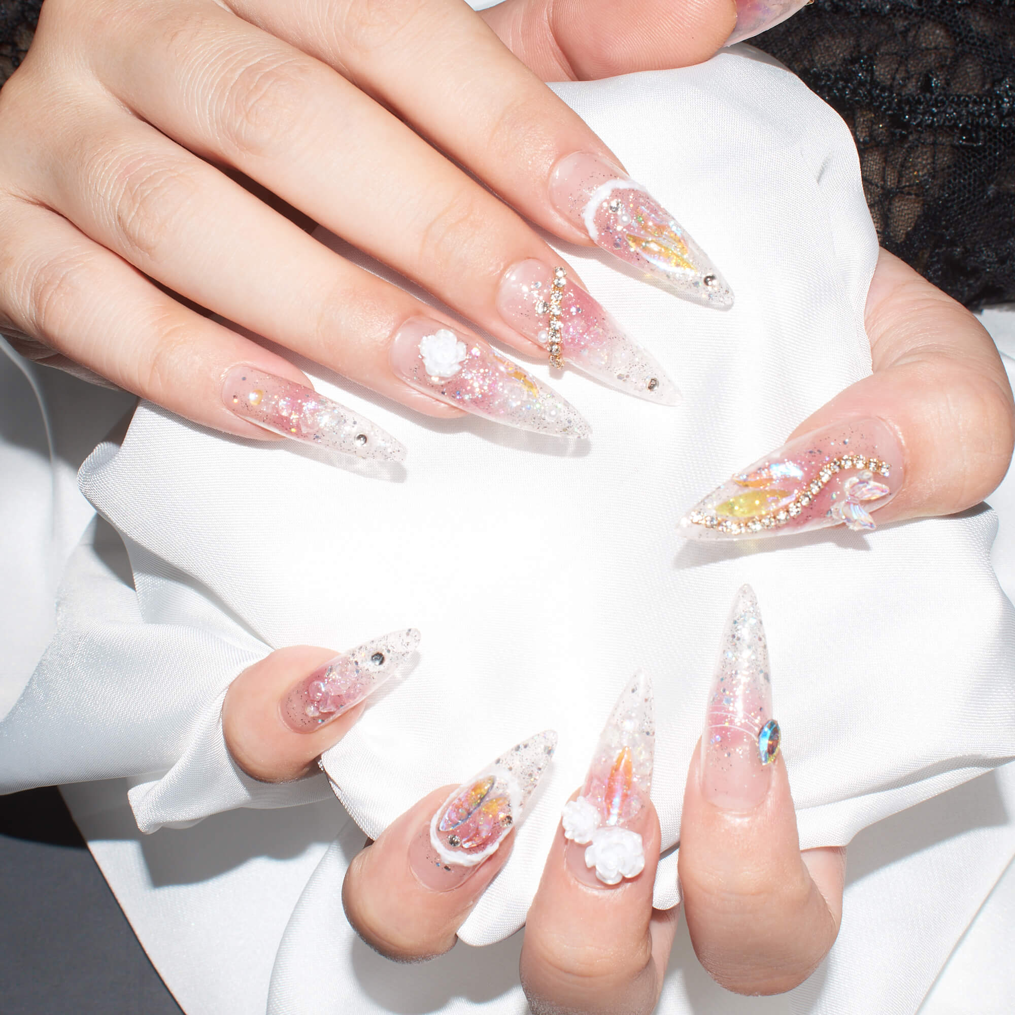 Spring Peach Blossom Press-On Nails
