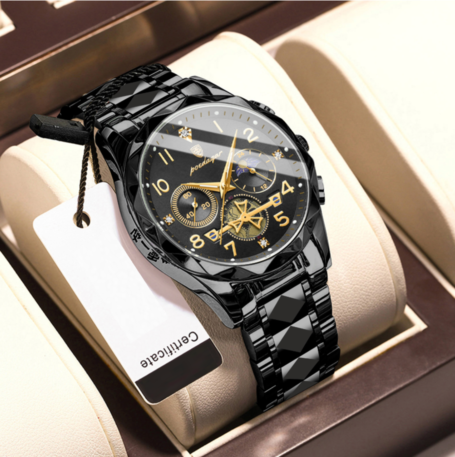 Eleqihu Luxury Men's Automatic Watch Gold & Silver