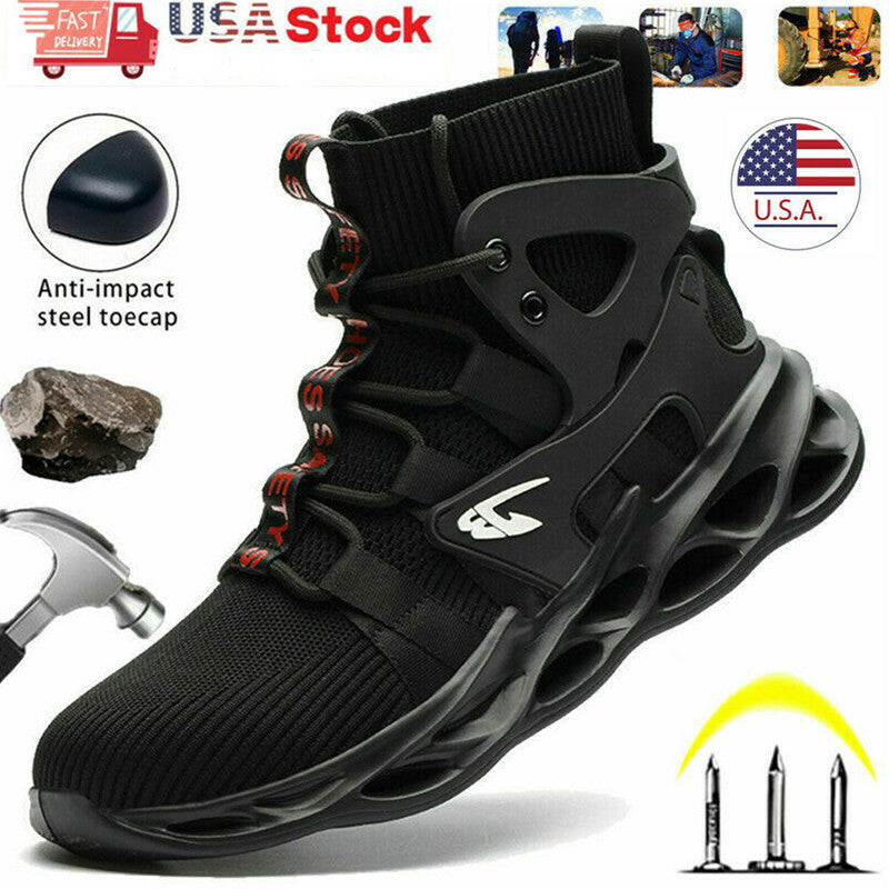 High-Top Anti-Smash Puncture Proof Safety Shoes