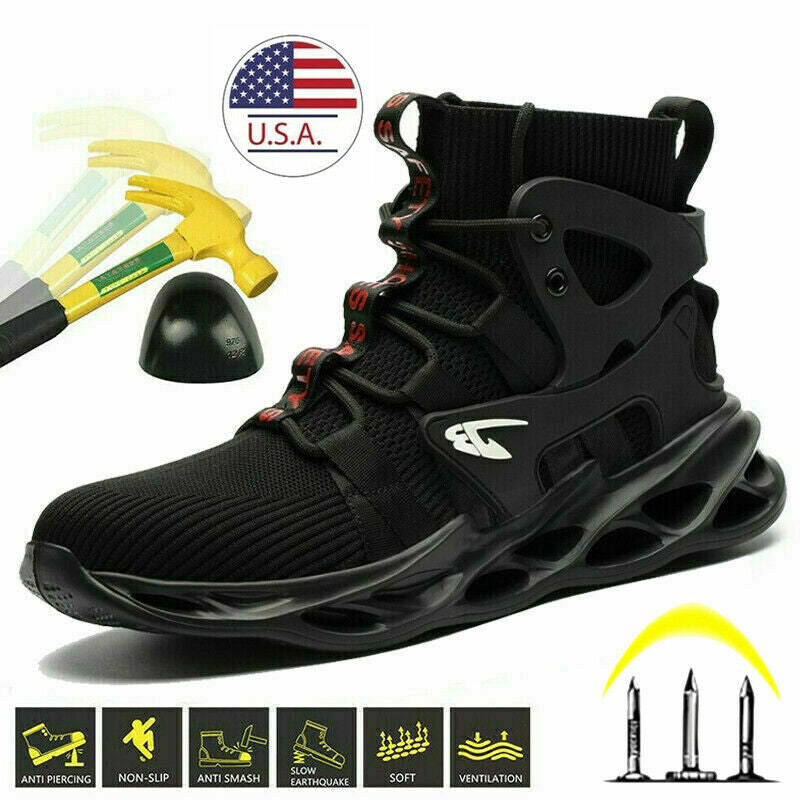 High-Top Anti-Smash Puncture Proof Safety Shoes