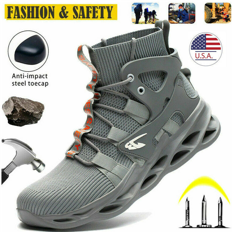 High-Top Anti-Smash Puncture Proof Safety Shoes